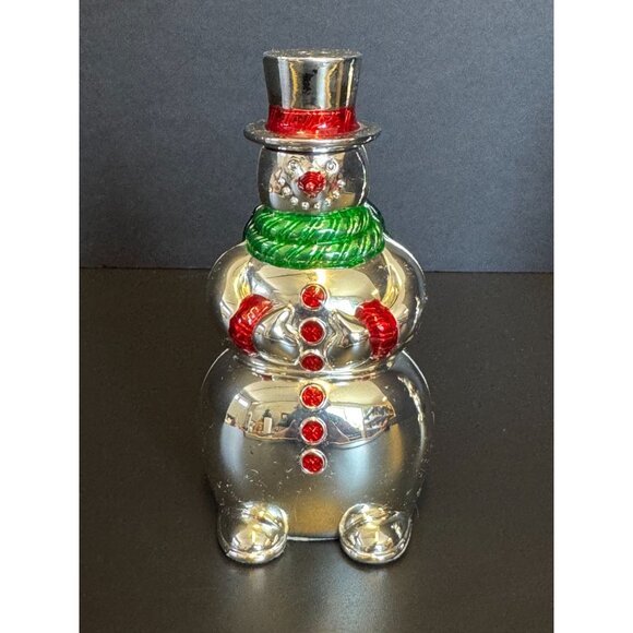 International Silver Co Holiday Cheer Red & Green Snowmen Salt & Pepper Shakers - Picture 2 of 12